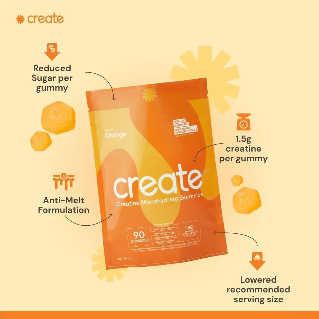 Muscle Fuel Gummies - EA Creatine Monohydrate Orange Flavor offers tasty strength support.
