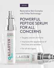 Alastin Skincare serum with text on a white background