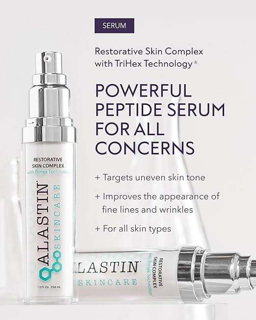 Alastin Skincare serum with text on a white background