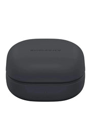 Black earbud case with 'Samsung' branding on a white background