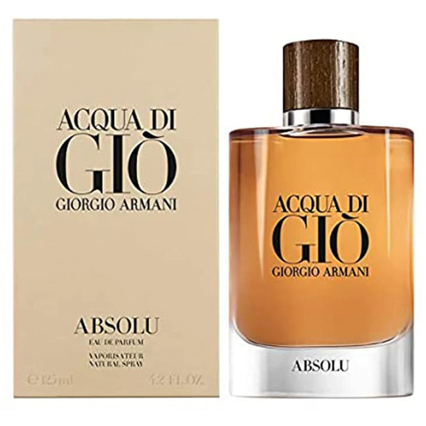 Giorgio Armani Acqua di Gio Absolu perfume bottle and packaging on a white background