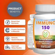 Immuno_150 immune support supplement routine with omega 3 6 9 EFAs and herbal nutrients.