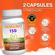 IMMUNO150 capsules High potency multivitamin immune support supplement natural health nutrients.