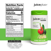 Juice Plus+ Vegetable Blend nutrition facts feature  plant-based nutrition.