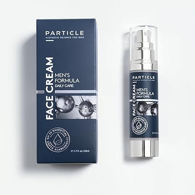 Particle Face Cream for Men – Front View of Product Packaging Box