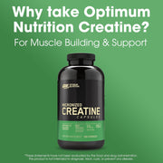 Optimum Nutrition Micronized Creatine Capsules bottle for muscle building and support, 300 capsules, keto friendly.